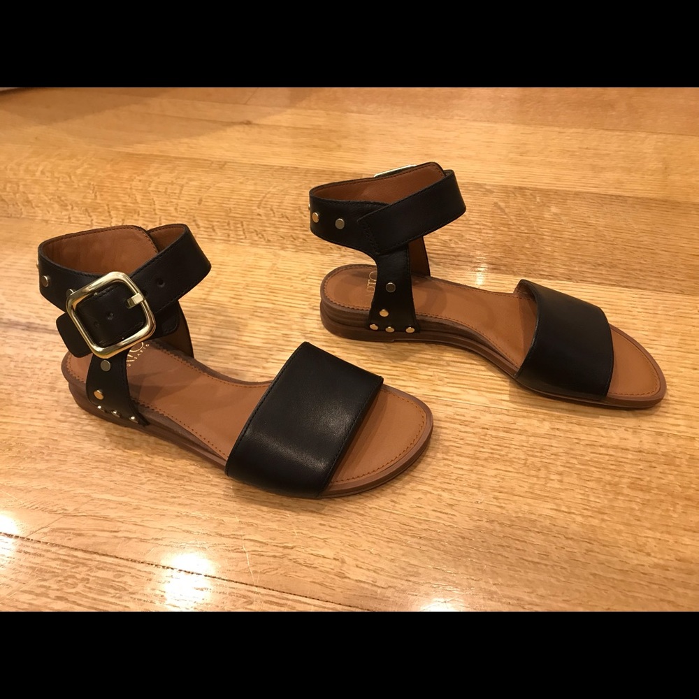 Black studded sandals